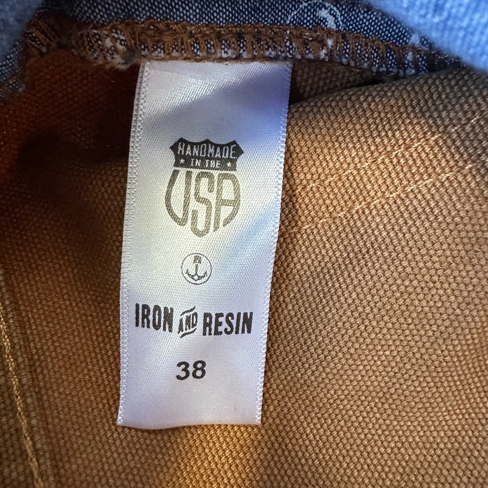 Iron & Resin Brown Men's Heavy Duck Cotton Anvil Work Pants 38 X 32 - Picture 6 of 10